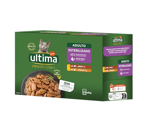 Ultima Comida Húmeda para Gatos Multipack de Pollo y Buey - 12 x 85g