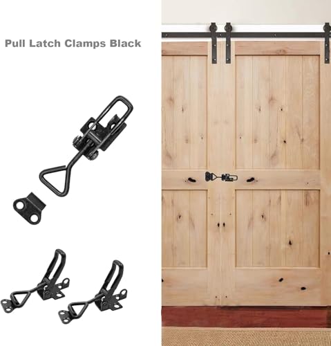 Image of 4 Pack Adjustable Black Toggle Clamp Latch(4002) Heavy Duty 550 lbs Capacity Toggle Latch & Quick Release Metal Pull Latches, Easy to Install for Lid Box Case Door Smoker(come with 20pcs 0.78 inch Screws)