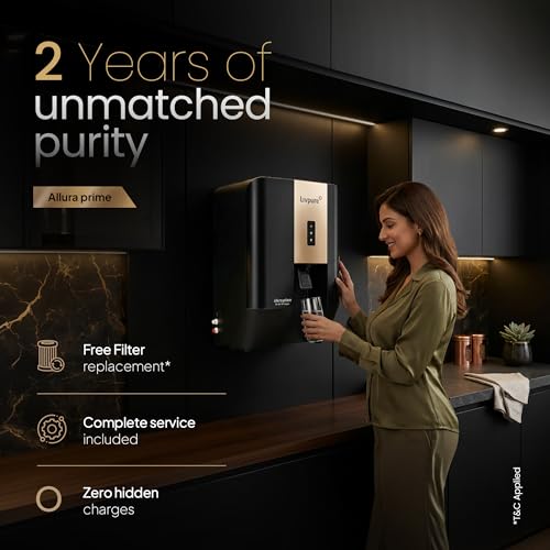 Livpure Allura Prime Water Purifier RO+UV+UF+Copper+Alkaline | Zero Cost for 2 Yrs - Filters Included | 10 Stage Advanced Purification | In Tank UV Sterilisation | 7 Ltr view 2