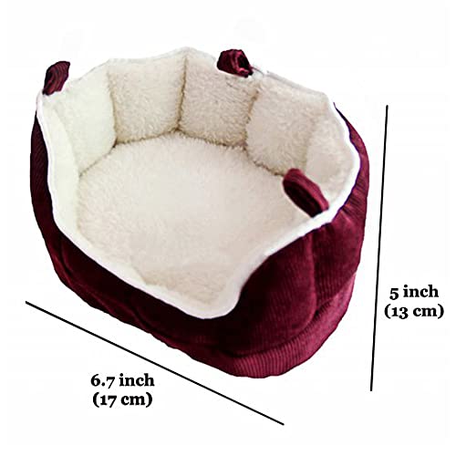 Meric Cuddle Cup For Small Animals, With Removable Cushion, Soft & Comfy Fleece Lined Cotton Bedding, For A Cozy, Comfortable Sleep, Plush Habitat Nest For Gerbils, Newborn Baby Guinea Pigs & Hamsters #TOP5