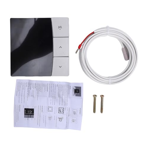 Mingzhe Controlador de Temperatura del Termostato Inteligente Pantalla Táctil Digital Programable con Cable Sensor de 300 Cm para Calentador Eléctrico Uso Doméstico