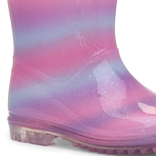 Shoe Zone - Girls Pink Rainbow Welly - Size 6 Child UK - Pink - Image 5