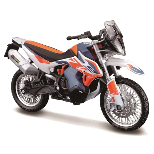 Bburago KTM 790 Adventure R Rally Motorrad - Échelle 1:18 - Réplique incroyablement détaillée Die-Cast - Pièce de collection - Modèle de moto - Blanc