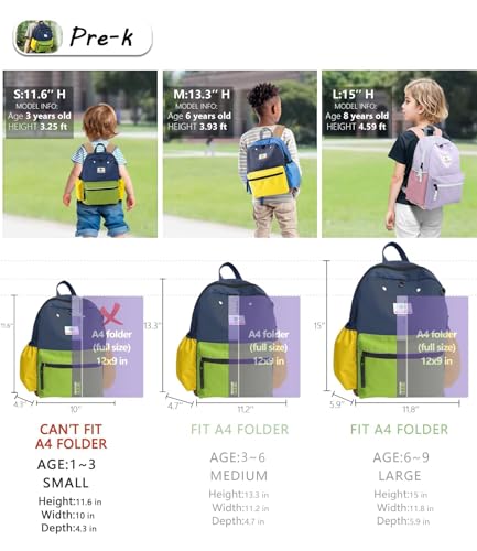 Preschool Toddler Backpack For Boys Girls, School Mini & Travel, Small Kids Child Backpacks, Kindergarten Elementary bag, 11.6" H3