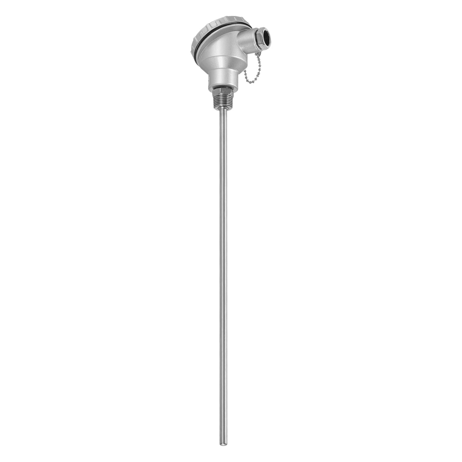 sourcing map K-Typ 1,27 cm NPT RTD Thermoelement Edelstahl Sonde Material 201 Temperatursensor Sonde Terminal Head -50 bis 850C, 8 x 400 mm