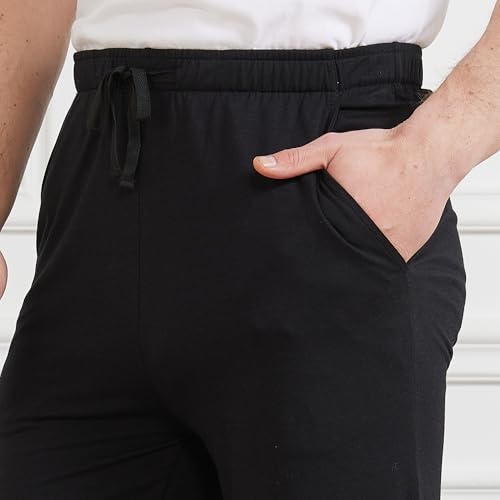 netdraw Men's Ultra Soft Bamboo Viscose Pajama Pant Lightweight Cotton Sleep Lounge Jersey Bottom with Pockets3