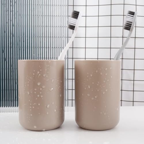 image for Wongwongcat Bathroom Tumblers 2Pcs, Mouthwash Cup, Toothbrush Holders,