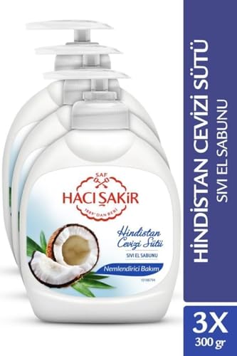 Hindistan Cevizi Sütü Nemlendirici Bakım Sıvı El Sabunu, 300 ml x 3 Adet