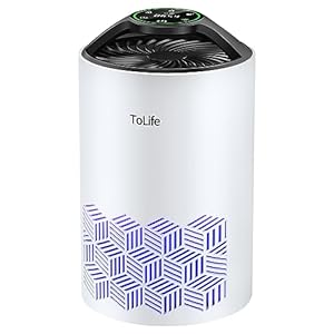 Air Purifiers for Bedroom Home, HEPA Air Purifiers Air Cleaner For Pets Allergies, Virus Air Purifier for Dust, Portable Baby Air Purifier With Low Noise Sleep Mode for Office & Room, White