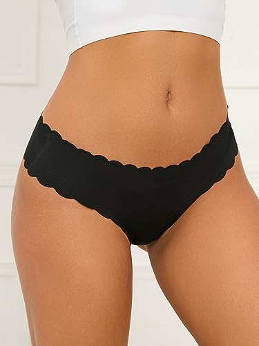 Image of Thongs for Women Seamless Underwear Low Rise Panties Thong