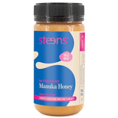 Steens 100% Pure &amp; Raw New Zealand Manuka Honey, MGO 85+, 17.6 oz