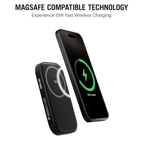Image of DailyObjects Loop Qi2 Certified Mag-Safe Compatible Aluminium Wireless Power Bank|5000 Mah|Fast Charging 20W| Compatible with Samsung /OnePlus /iPhone 12 /13 /14 /15 /16 /Pro Max|Sleek & Light - Black