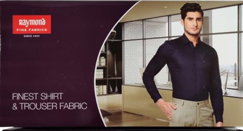 Image of Raymond Fabrics Men's Unstitched Shirt and Pant Fabric Combo | Premium Poly Viscose Dress Material Set with Presentation Gift Box | Formal & Casual Tailoring Fabric