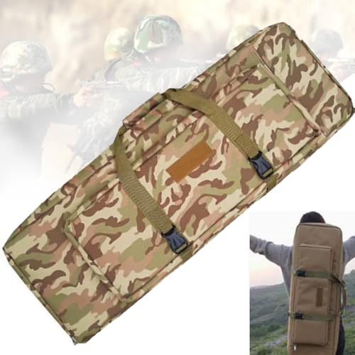 Funda Blanda para Rifle de Caza, Mochila de Pistola de Rifle, Estuche para Rifle táctico para armacon Correa de Hombro Bolsa de Transporte Vaina para Caza Disparando(CP,47in/120cm)
