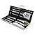 Home-Complete BBQ Grill Tool Set- Stainless Steel Barbecue Grilling Accessories Aluminum Storage Case, Includes Spatula, Tongs, Basting Brush