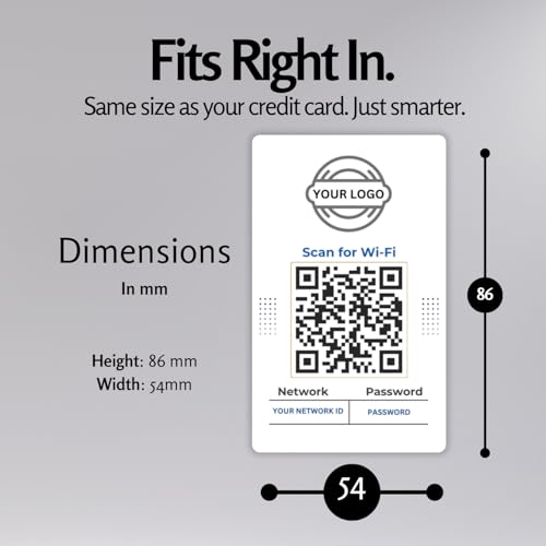 QR Code WiFi Password Card, UV Printed PVC, Easy Guest Network Access, Double-Sided by tinydabba - 8