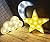 Decorative LED Crescent Moon Cloud and Star Night Lights Lamps Marquee Signs Letters for Baby Nursery Decorations Gifts for Children (Moon Cloud and Star)