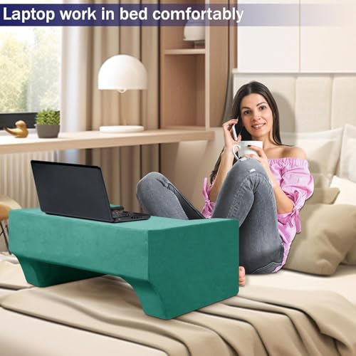 Image of Rosebell Lap Desk Pillow | Portable Computer Table & Laptop Lap Desk for Sofa, Bed, Floor | Ergonomic Gaming Desk Table | Work Desk Accessories for Reading, Gaming, Studying | Green Color
