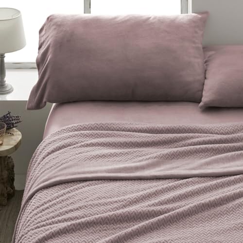 Burrito Blanco | Sábanas de Coralina | Cama de 135cm. (+Medidas Disponibles) | Diseño 999 | Color Cocoa (135x190/200cm.)