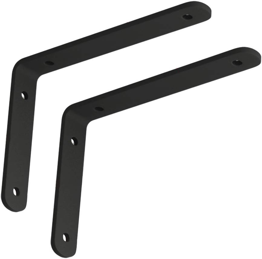 Shelf Brackets, Heavy Duty Shelf Brackets ,Floating Metal L-Shaped Shelf Bracket,Corner Brace Joint Angle Bracket,Living Room Bedroom Kitchen Vintage Wall Mounted Decoration Shelf Supports,with Screws