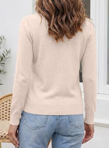 Image of SHEWIN Womens Sweaters 2026 Casual Crewneck Long Sleeve Lightweight Knit Pullover Sweater Tops Fall Clothes