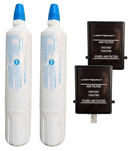 Image of Replacement 4204490 Water Filter and 7007067 Air Purification Cartridge Combo Pack, Compatible with Sub-Zero 4204490, 4290510 Water Filter, 7042798/7007067 Air Filte (2+2 Count)