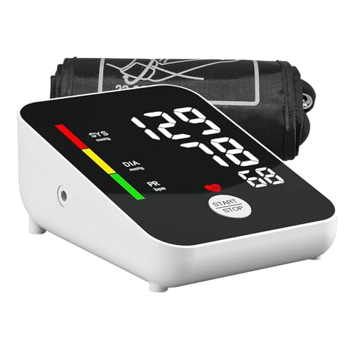 Image of Rechargeable Bp Monitor Digital Fully Automatic Upper Arm Blood Pressure Checking Machine With Talking Function Cuff Kit For Home Best Most Accurate Measurement- White
