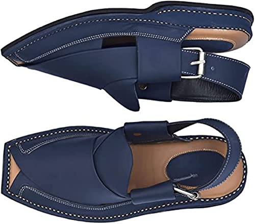 Men's Peshawari Chappal Traditional Handmade Leather Sandal Kaptan Chappal - Flip Flop Double Sole Casual Comfort Shoes4