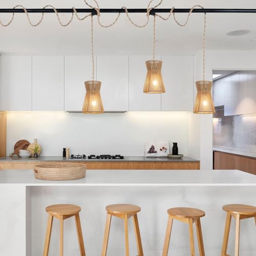 Image of 3 Lights Plug in Pendant Light with Cord On /Off Switch | Industrial Ceiling Hanging Lamp Cord Farmhouse Cable DIY