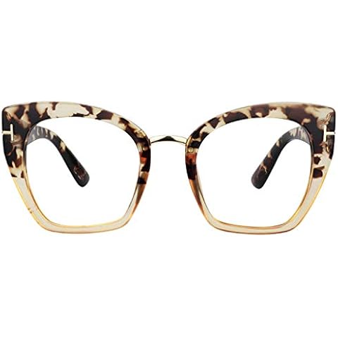 Zeelool Women's Cat Eye Glasses Frame for Women Lulu VFP0255 Multicoloured Size: L Cover