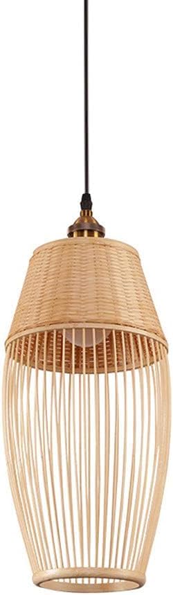 Lustre tissé E27 en bambou pour salon chaleureux et tatami