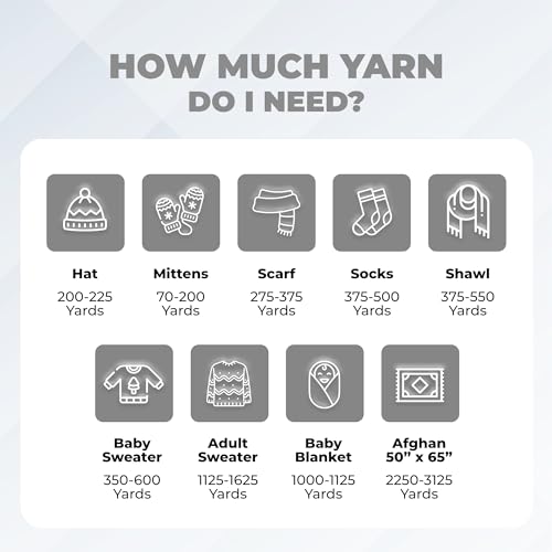 Image of Mary Maxim Maximum Value Acrylic Yarn for Crocheting and Knitting, Soft Worsted Weight White Yarn 4, Ideal for Blankets, Sweaters, Hats, and Scarves, 8 oz Skein (474 Yds), White - 1 Skein