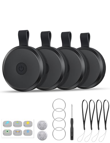 Air Tracker Tag 4er Pack (iOS NUR), IP68 Wasserdicht Schlüsselfinder for Apple, Smart Key Finder mit Wo ist (Find My), itagpro für Koffer/Schlüssel/Taschen, Austauschbarer Akku Bluetooth Tracker