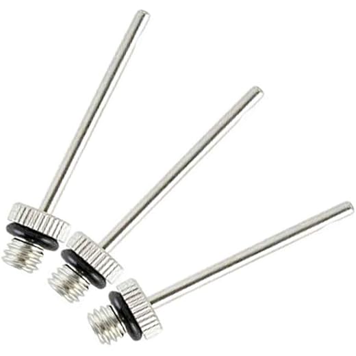 GRS®NB3 Stainless Steel Inflating Pump Needle Pin Nozzle Soccer, Basketball, Football, Volleyball| Inflatable Air Valve Adaptor (Pack of 3 Needle)