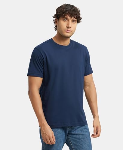 Image of Jockey 2714 Men's Super Combed Cotton Rich Solid Round Neck Half Sleeve T-Shirt (Pack of 2)