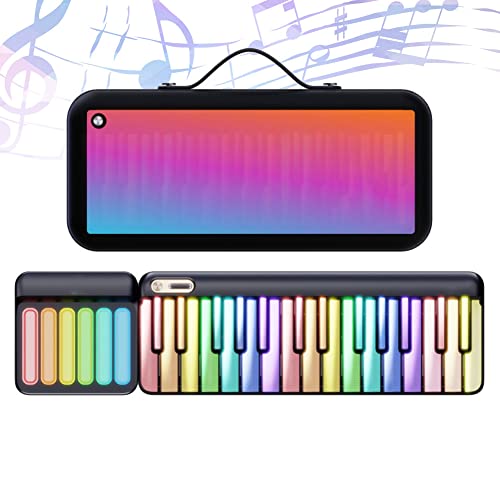KRUZZO Piano numérique à Clavier Pliable, 35 Touches, Support de Piano électronique Portable, Touches Lumineuses MIDI, Gamme de Sons de 88 Touches, Couverture complète, 38 Sons d’instrume Black - Les Beatles, Paul McCartney, John Lennon, RIngo Starr, George Harrison KRUZZO Piano numérique à Clavier Pliable, 35 Touches, Support de Piano électronique Portable, Touches Lumineuses MIDI, Gamme de Sons de 88 Touches, Couverture complète, 38 Sons d'instrume Black