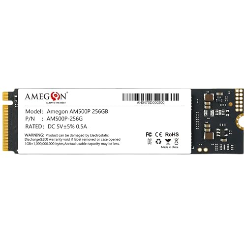 Amegon AM500P 256GB PCIe 3.0 3D Nand NVMe M.2 Internal Solid State Drive/SSD, up to 1700MB/s - AM500P-256GB, for Laptop, Desktop, and Chromebook, 5 Yr Warranty (B0CPFP9GFW) Amazon Price History, Amazon Price Tracker