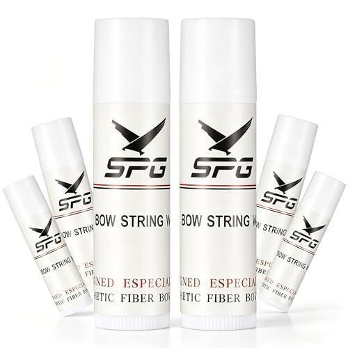 FENJANER Archery 6Pcs Bow String Wax, Protective Bowstring Waterproof Rail Lube for Crossbow Recurve Bow Strings Maintenance, Reduce Bowstring Friction and Prevent Fraying Accessories