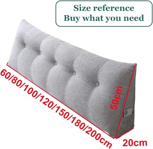 Miniatura 7 de Yszbd Cojin Lectura Respaldo De Cama Almohada Triangularcojines Grandes Cojin Respaldo Sofa Cojines Grandes Camarespaldo Cabecero Desmontablefunda Lavable,X-180x50x20cm