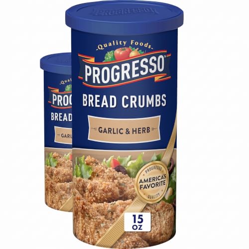 Progresso Bread Crumbs, Garlic and Herb, Cooking Ingredient, 15 oz (Pack of 2)
