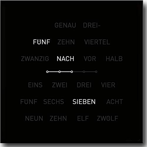 Preisvergleich Produktbild Kellys Finest Wortuhr Lisa - SCHWARZ