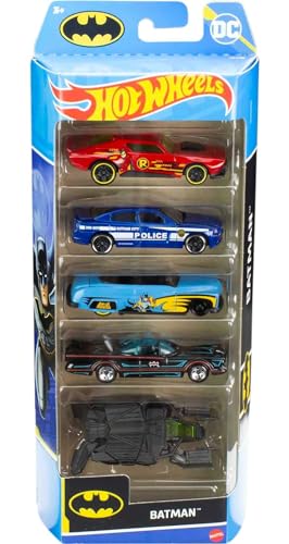 Hot Wheels Batman 5-Pack, 5 Autos de Juguete 1:64 miniatura 6