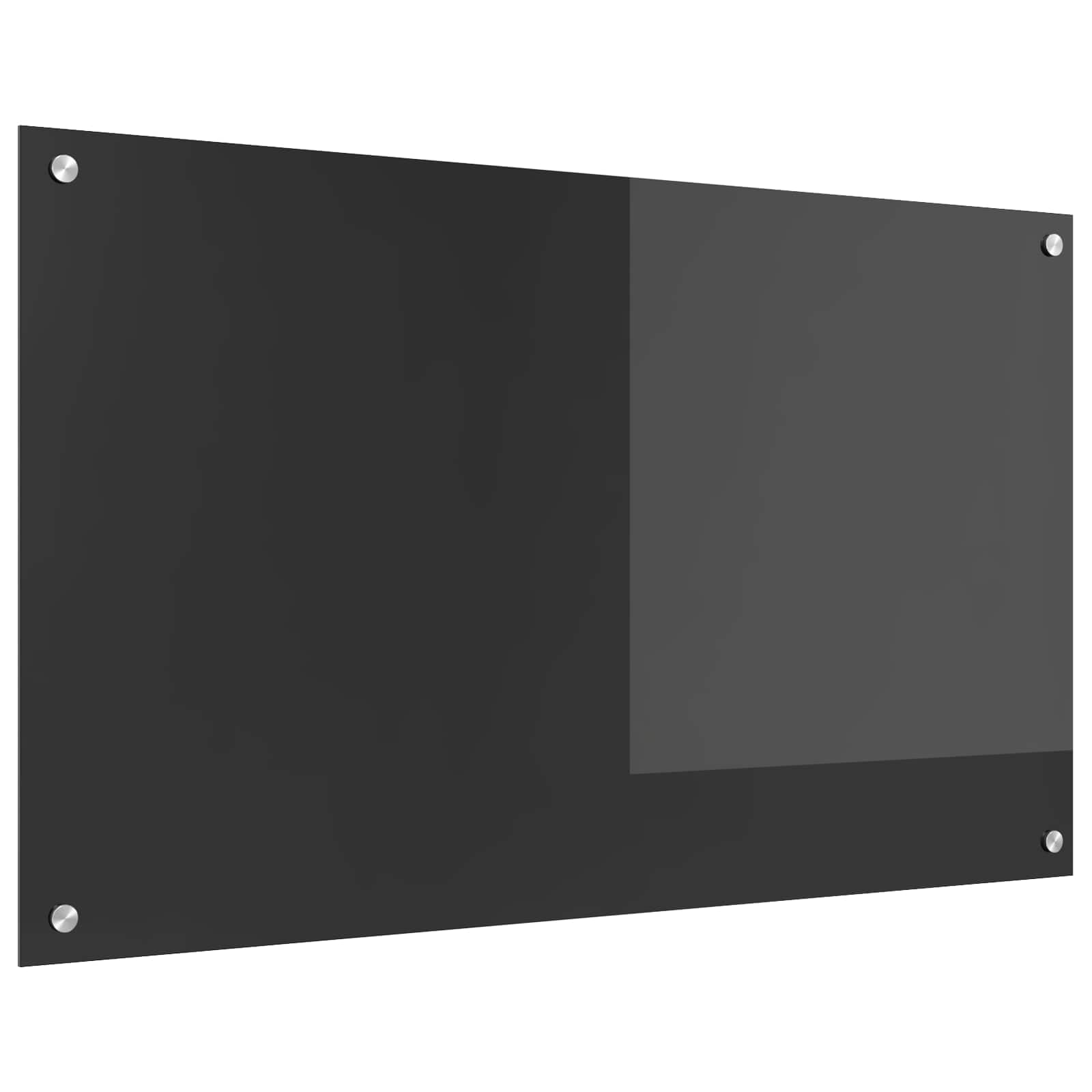 Solivagant Küchenrückwand Dunkelgrau 100 x 60 cm Gehärtetes Glas, Küche Esszimmer,Küchenhelfer -utensilien, 9.85 kg-42001249