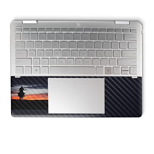 Image of MightySkins Carbon Fiber Skin Compatible with HP Spectre x360 14 inch (2022) Full Wrap Kit - Lone Rider | Protective, Durable Textured Carbon Fiber Finish | Easy to Apply | Made in The USA