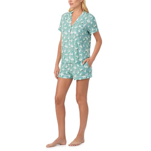 Image of kate spade new york Short Sleeve Knit Shorty Pj Set