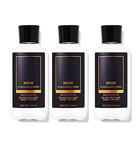 Bath and Body Works Noir For Men Body Lotion Value Pack - Gift Set 3 Full Size (Noir)