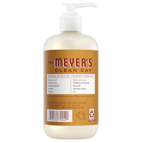 Image of Mrs. MEYER'S CLEAN DAY Liquid Hand Soap, Cruelty Free & Hand Wash Made with Essential Oils, Apple Cider Scent, 12.5 Fl oz Bottle (Pack of 1) | Cruelty Free, Hand Wash Made with Essential Oils