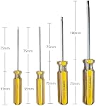 Set de tournevis à tête carrée,4 Pack dans les dimensions suivantes:SQ0 SQ1 SQ2 SQ3, tournevis magnétique pour la réparation et DIY Projets . (jaune)