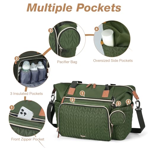 Image of Diaper Bag Tote, Large Baby Hospital Bag for Labor Delivery Mom