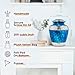 Trupoint Memorials Cremation Urns for Human Ashes, Decorative Burial Urn for Adult Men and Women, Large Light Blue with Silver Lining